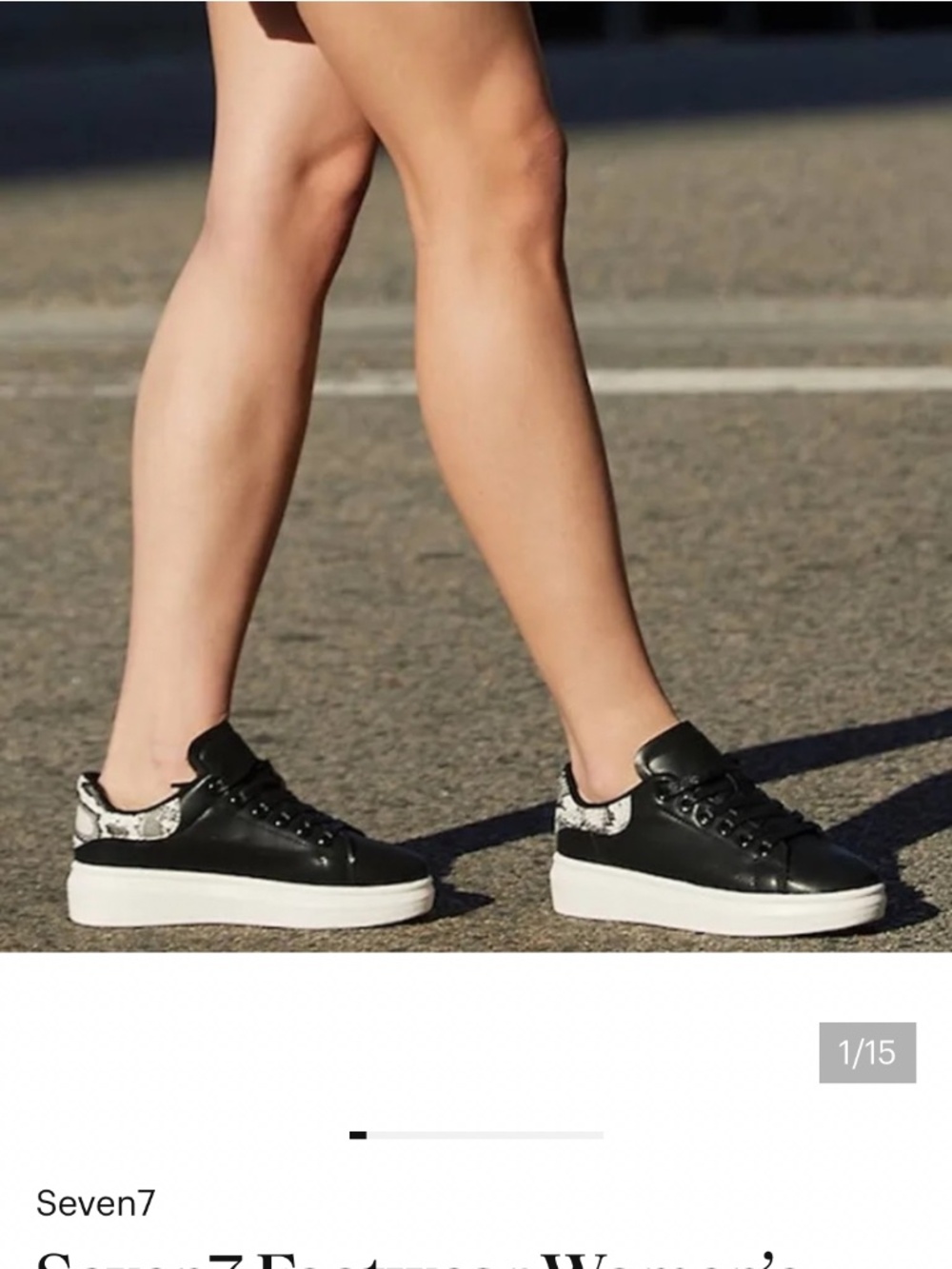 NIB Seven7 Women’s Miki Low-top Platform Sneaker w/ Snakeskin Print 9 - Picture 2 of 15
